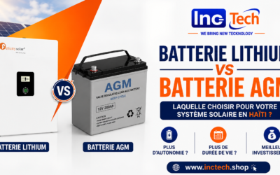 Batterie lithium ou batterie AGM : laquelle choisir pour son système solaire en Haïti ?
